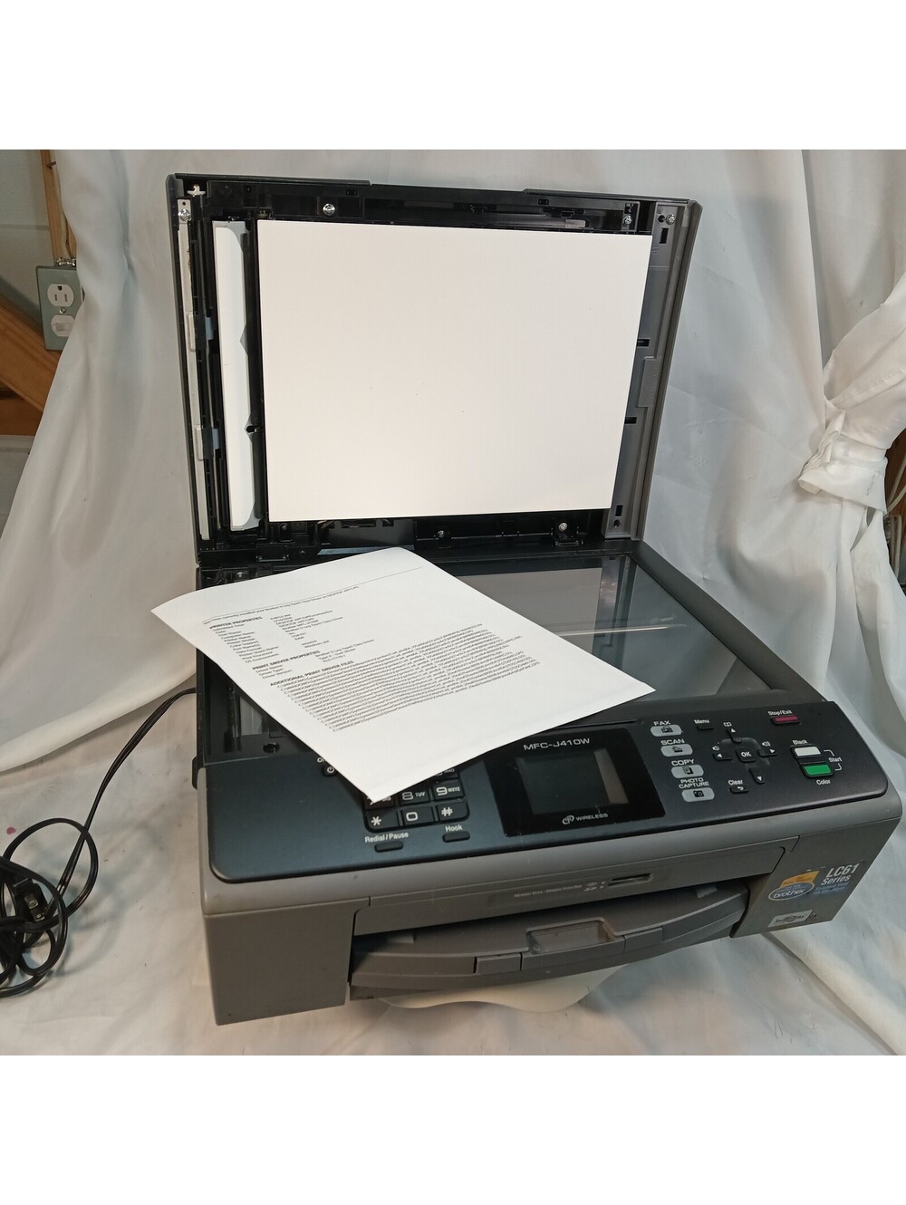 Brother MFC-J410W Wireless All-In-One Inkjet Printer Print Scan Copy Fax Tested